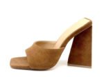 Suede Block Heel Slide