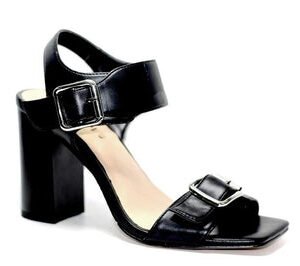 Double Buckle Block Sandal